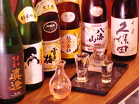 豊富な日本酒、泡盛の数々…