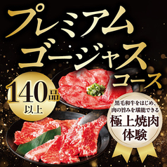 【食べ放題★プレミアムゴージャスコース】黒毛和牛をはじめ、肉の旨みを堪能できる極上焼肉体験