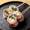 料理メニュー写真&nbsp;【豚　pork】京都の名産、九条ネギ巻き
