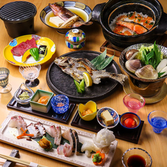 大将こだわりの厳選豪華食材を使用したコース6000円から