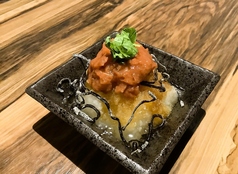 みぞれ大根の梅肉添え