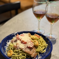 庄内産小麦を使用した生パスタの贅沢な一皿！