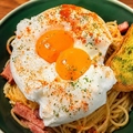 料理メニュー写真&nbsp;雲の卵黄にんにくパスタ