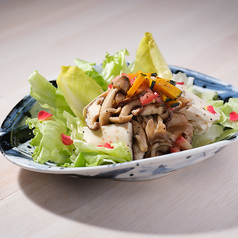 豆腐とキノコのサラダ
