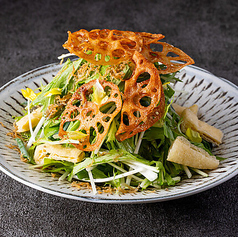 カリカリじゃこと水菜サラダ