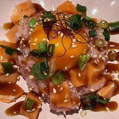 【お奨め！単品メニュー】ねぎとろ海鮮ユッケ風