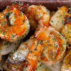 海老と帆立のガーリックバター