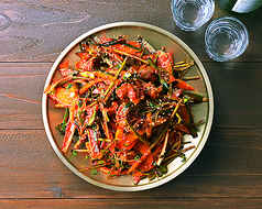 ミナリとつぶ貝の和え物