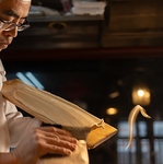 そして最後の〆は、刀で削る麺「刀削麺」を鍋に入れて♪