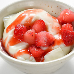 苺の杏仁豆腐/なめらか杏仁豆腐