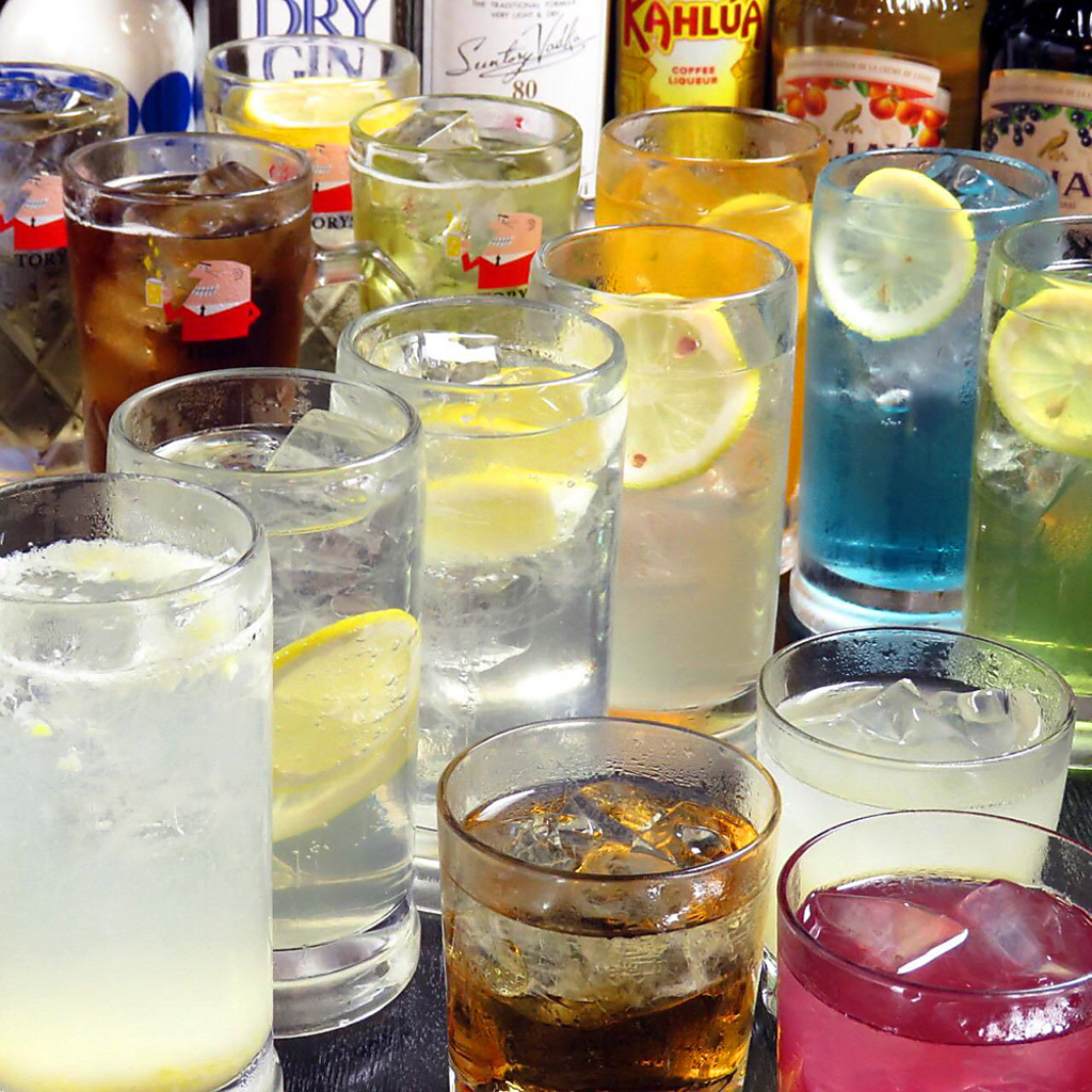 【2時間制単品飲放題】約60種1550円飲放、生ビール・地焼酎・カクテル他☆(LO90分)