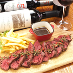 アンガス牛のブラックペッパーステーキ♪