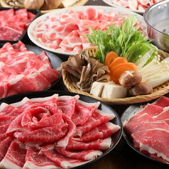 【国産牛しゃぶしゃぶor国産牛すき焼き食べ放題】