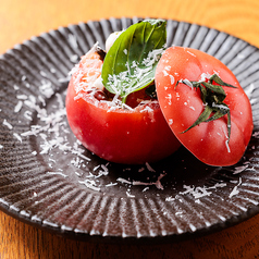 まるごとトマトとタコのバジルマリネ