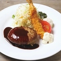 料理メニュー写真 ハンバーグ＆エビフライ