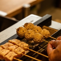 媛っ子地鶏と黒薩摩鶏◎部位で焼分ける自慢の串