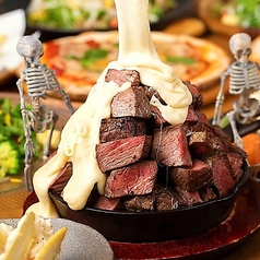 チーズとお肉のタワー