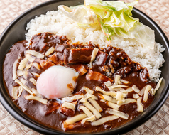 エッグチーズとベーコンのカレー