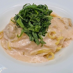 明太子とホタテと大葉のクリームソース タリオリーニ