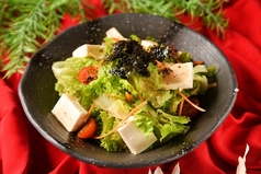 海苔と豆腐のサラダ