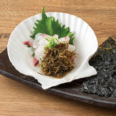 鮮魚とがごめ昆布~韓国のり添え~