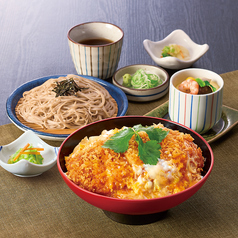 【こだわり豚ロース】かつ丼と麺 お得な茶碗蒸し付