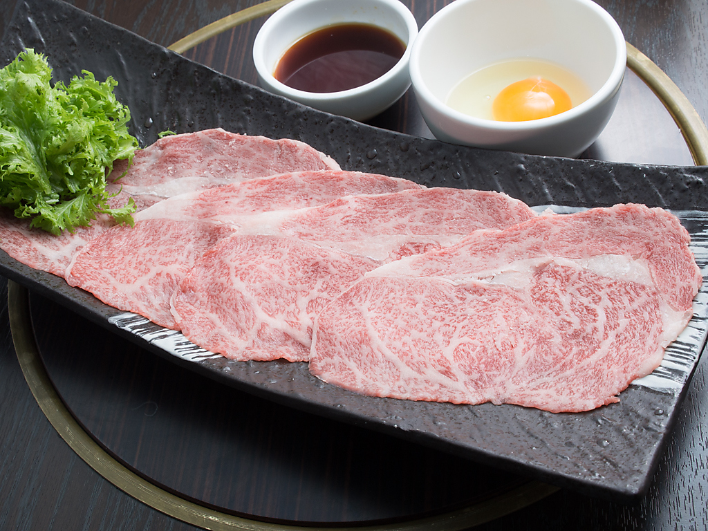 話題の逸品！『薄切りリブロースの焼きしゃぶ』　さっと炙って、極上の味わいを・・・