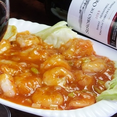 イカとセロリ炒め/イカの四川風炒め/エビの塩胡椒炒め/ゆでエビ/エビチリ/エビのXOソース炒め