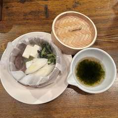 鮮魚と豆富の酒蒸し