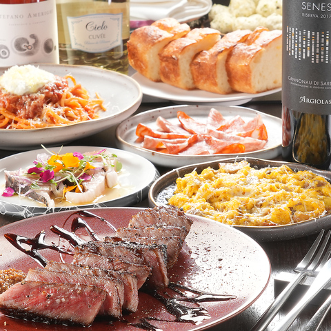 フランス産ポルチーニを使用したパスタや黒毛和牛A5の炭火焼きを堪能できるお店♪