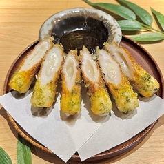ゴルゴンゾーラ入りちくわ磯部揚げ