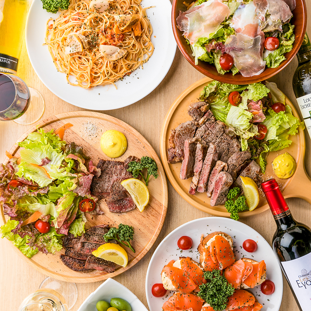 最大3時間飲み放題付コース2480円～選べるメイン付プランもご用意しております。