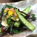 料理メニュー写真&nbsp;いんげん豆とオクラとミョウガとわかめのお浸し