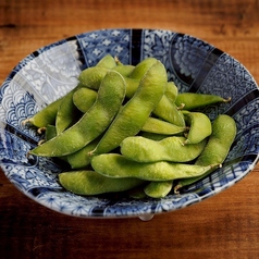 塩湯で枝豆