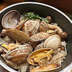 あさりときのこの釜めし