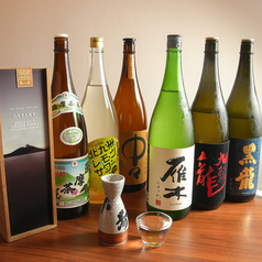 充実バリエーションの日本酒や焼酎