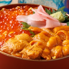 雲丹といくらの二色丼