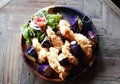 料理メニュー写真&nbsp;フライドチキンと揚げナスのBBQ串