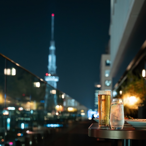 栄駅直結◎街を一望出来る開放的なテラス♪特別な雰囲気の中で贅沢なひとときを。