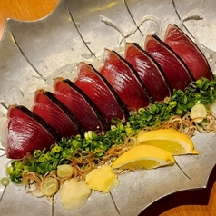 鰹の藁焼き 塩とポン酢で