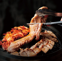 定番★新鮮な生の豚肉を使用した「サムギョプサル」！