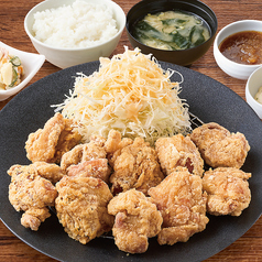 W唐揚げ定食(唐揚げ10個)