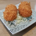 料理メニュー写真 紅白のクリームコロッケ(オマールと蟹)