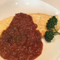 ミートソースのチーズオムレツ