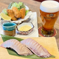 日本酒、クラフトビールなどのマリアージュが楽しめます