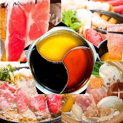 【ちゃんこ鍋】or【豚&牛すき焼き】or【豚しゃぶ】選べる120分食べ放題3500円～♪