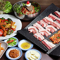 ≪お肉をたっぷり満喫♪≫人気のサムギョプサルコース！