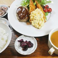 エビフライ&ハンバーグ定食
