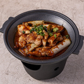 料理メニュー写真&nbsp;鶏ハラミと葱　陶板焼き