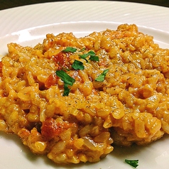 マッシュルームと玉ねぎのトマトリゾット